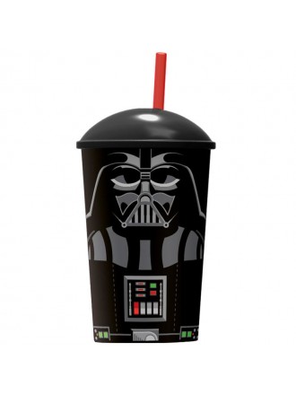 Bicchiere Darth Vader con cannuccia