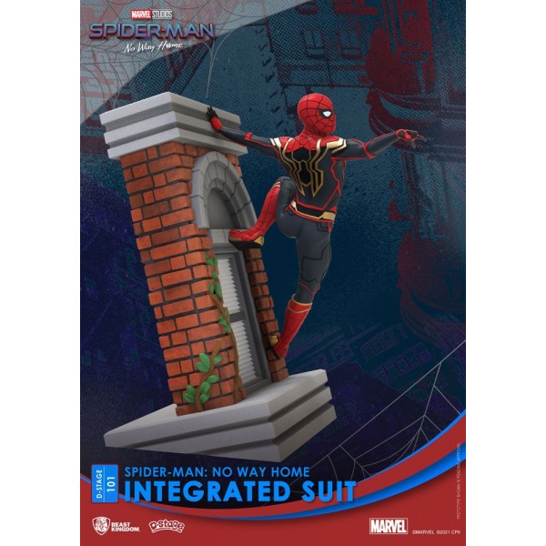 Spider-Man Tuta integrata Versione a scatola chiusa - Spider-Man: No Way Home D-Stage PVC Diorama (16 cm)