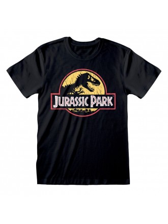 Jurassic Park - Maglietta Logo Originale Distressed