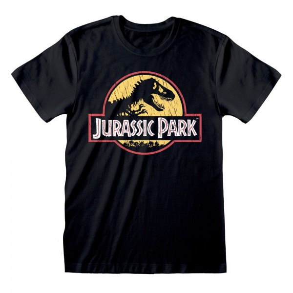 Jurassic Park - Maglietta Logo Originale Distressed
