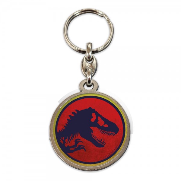 Logo di Jurassic Park - Portachiavi in metallo (7 cm)