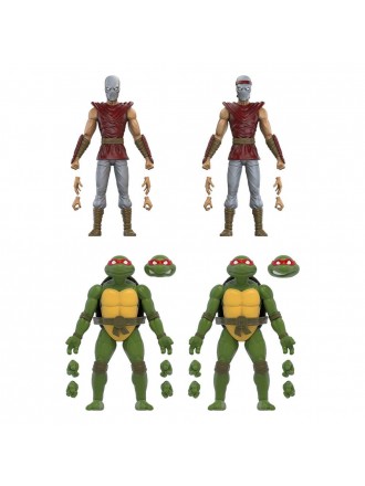 4-Pack Mirage Comics Foot Soldiers & Turtles Exclusive - Teenage Mutant Ninja Turtles BST AXN Action Figure (13 cm)