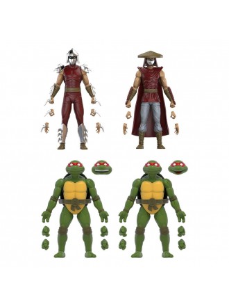 4-Pack Mirage Comics Shredder & Turtles Exclusive - Teenage Mutant Ninja Turtles BST AXN Action Figure (13 cm)