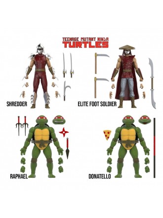 4-Pack Mirage Comics Shredder & Turtles Exclusive - Teenage Mutant Ninja Turtles BST AXN Action Figure (13 cm)